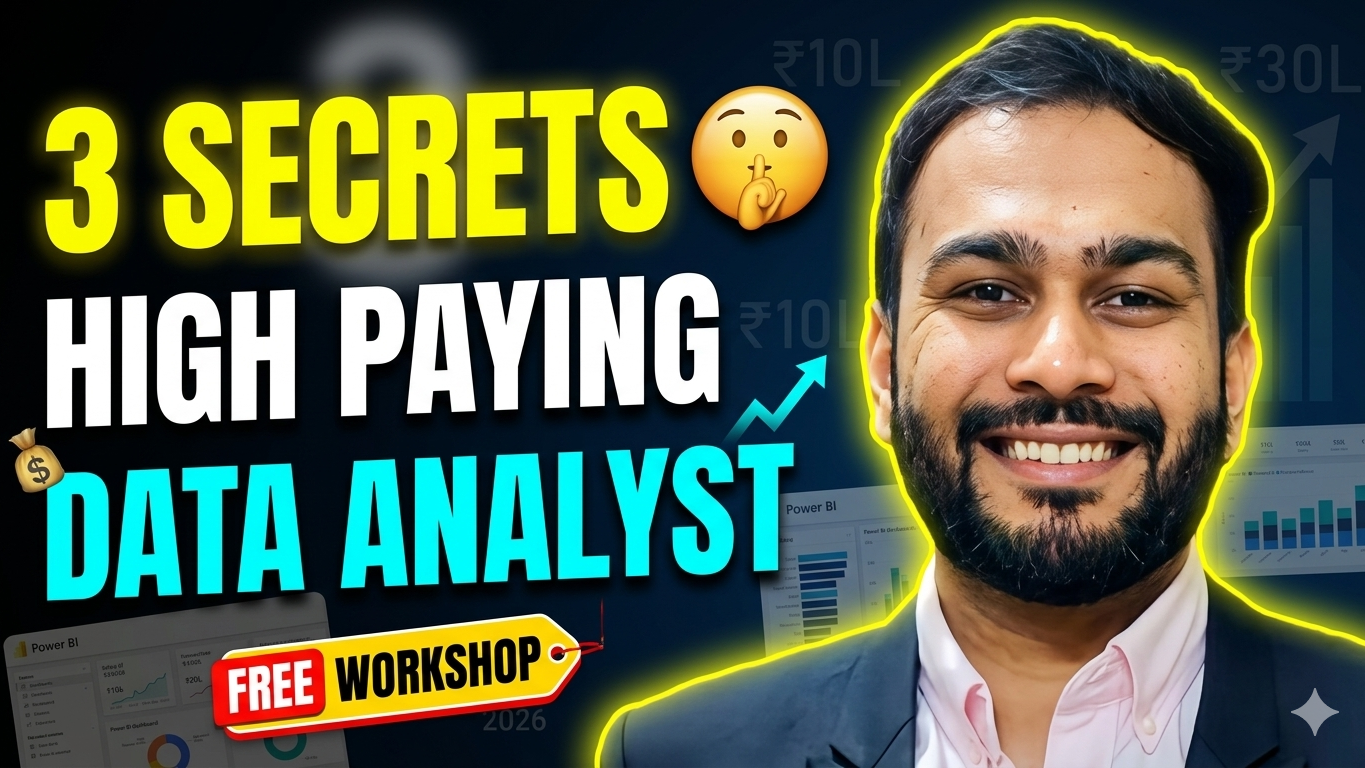 3 Secrets to become High Paying Data Analyst in2026 | Rajat jain