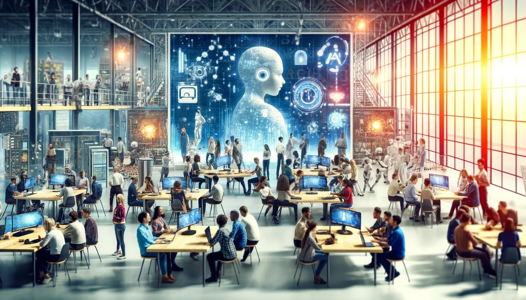 Man and woman talking representing community