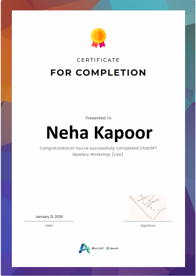 Certificate of Completion