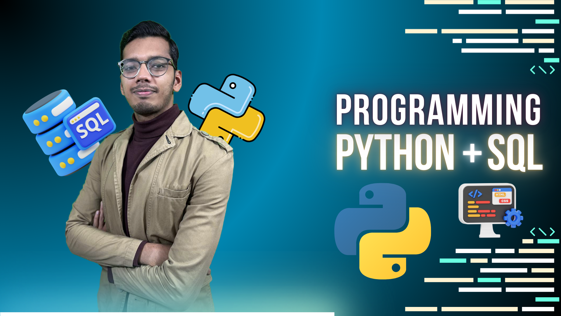 Programming course with Python and SQL for beginners by CareerKunj.